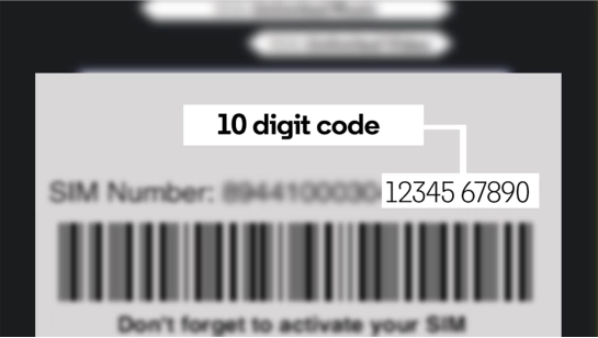 How to find your SIM number